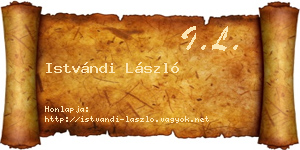 Istvándi László névjegykártya