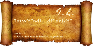 Istvándi László névjegykártya